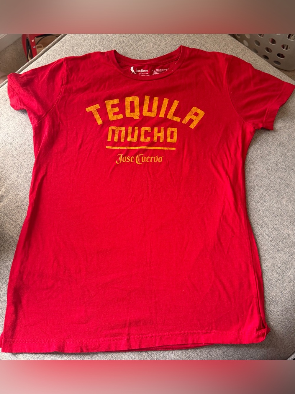Jose Cuervo Ladies' Red 'Tequila Mucho' Graphic Tee size L